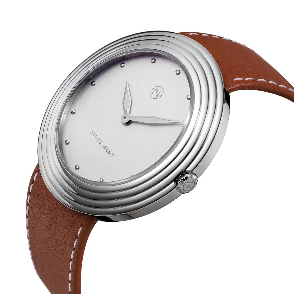 NOVE Streamliner Swiss Made Quartz Watch for Men 46mm Brown Rose A010-01 並行輸入品